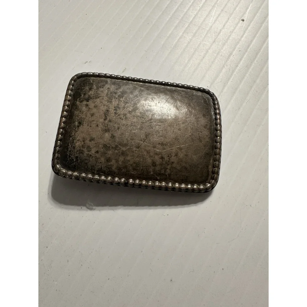 Vintage 1980s Signed By Towle Sterling Silver Belt Buckle